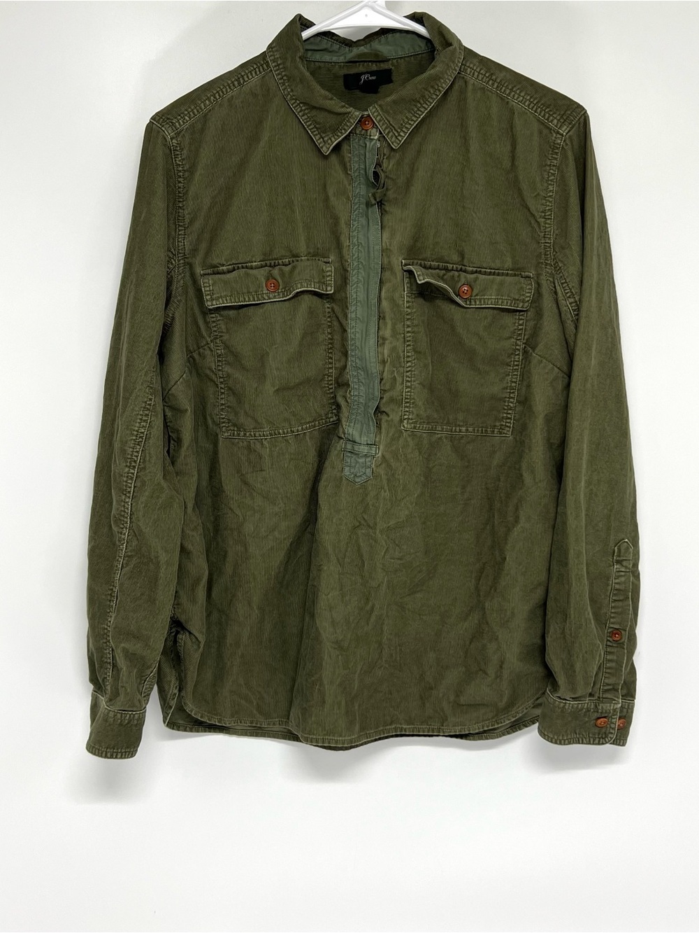 J crew corduroy 1/4 zip top women’s large
